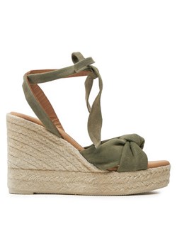 Espadryle Manebi Hamptons Wedge Espadrilles With Knot W 0.1 WS Zielony ze sklepu eobuwie.pl w kategorii Espadryle damskie - zdjęcie 182056641