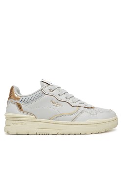 Sneakersy Pepe Jeans Chester Distress W PLS00033 Biały ze sklepu eobuwie.pl w kategorii Buty sportowe damskie - zdjęcie 182056763