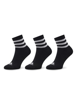 Skarpety Niskie Unisex adidas 3-Stripes Cushioned Sportswear Mid-Cut Socks 3 Pairs IC1317 Czarny ze sklepu eobuwie.pl w kategorii Skarpetki męskie - zdjęcie 182056920