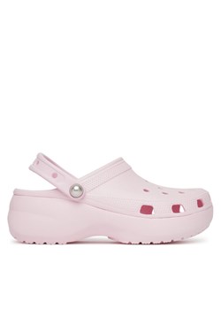Klapki Crocs Classic Platform Pearl Clog 211231 Różowy ze sklepu eobuwie.pl w kategorii Klapki damskie - zdjęcie 182057693