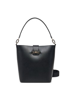 Torebka Tommy Hilfiger Heritage Leather Bucket AW0AW17396 Czarny ze sklepu eobuwie.pl w kategorii Torebki damskie - zdjęcie 182057910