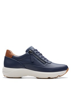 Sneakersy Clarks Tivoli Zip 26176649 Granatowy ze sklepu eobuwie.pl w kategorii Buty sportowe damskie - zdjęcie 182058310