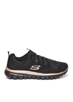 Sneakersy Skechers Get Connected 12615/BKRG Czarny ze sklepu eobuwie.pl w kategorii Buty sportowe damskie - zdjęcie 182058670