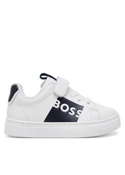 Sneakersy BOSS J52165 S Biały - id: 0000304696916 - marki BOSS HUGO BOSS - 182058951 Sneakersy BOSS J52165 S Biały ze sklepu eobuwie.pl w kategorii Buty sportowe dziecięce - zdjęcie 182058951