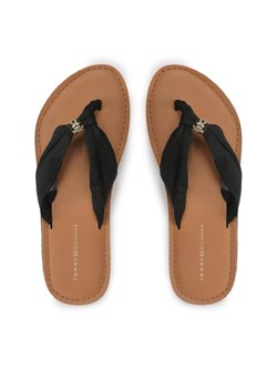 Japonki Tommy Hilfiger Th Elevated Beach Sandal FW0FW06985 Czarny ze sklepu eobuwie.pl w kategorii Klapki damskie - zdjęcie 182059582
