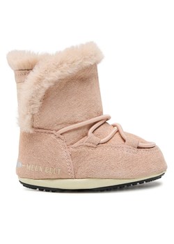Śniegowce Moon Boot Crib Suede 34010300003 M Różowy ze sklepu eobuwie.pl w kategorii Buciki niemowlęce - zdjęcie 182060213