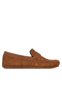 Mokasyny Tommy Hilfiger Casual Hilfiger Suede Driver FM0FM04998 Brązowy ze sklepu eobuwie.pl w kategorii Mokasyny męskie - zdjęcie 182060324
