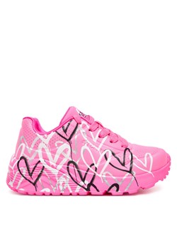 Sneakersy Skechers Uno Lite-Metallic Love 314067L/HPMT Różowy ze sklepu eobuwie.pl w kategorii Buty sportowe dziecięce - zdjęcie 182060552