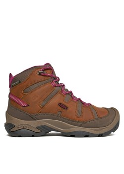 Trekkingi Keen Circadia Mid Wp 1026765-10 Brązowy ze sklepu eobuwie.pl w kategorii Buty trekkingowe damskie - zdjęcie 182060652