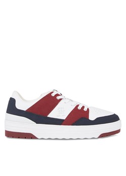 Sneakersy Tommy Hilfiger Th Lo Basket Sneaker FW0FW07309 Niebieski ze sklepu eobuwie.pl w kategorii Buty sportowe damskie - zdjęcie 182060762