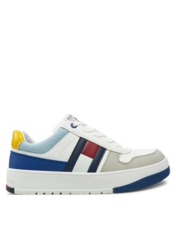 Sneakersy Tommy Hilfiger Flag Low Cut Lace-Up Sneaker T3X9-33863-1269 S Biały ze sklepu eobuwie.pl w kategorii Buty sportowe dziecięce - zdjęcie 182061390