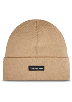 Czapka Calvin Klein Inst Patch K50K512142 Beżowy ze sklepu eobuwie.pl w kategorii Czapki zimowe męskie - zdjęcie 182061641