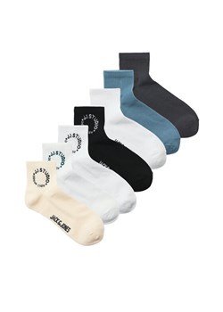 Zestaw 7 par wysokich skarpet męskich Jack&Jones Marcus 12269363 Kolorowy ze sklepu eobuwie.pl w kategorii Skarpetki męskie - zdjęcie 182061722