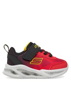 Sneakersy Skechers S-Lights Meteor-Lights - Krendox 401495N/RDBK Czerwony ze sklepu eobuwie.pl w kategorii Buty sportowe dziecięce - zdjęcie 182062741
