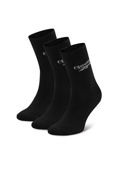 Zestaw 3 par wysokich skarpet unisex Reebok R0367-SS24 (3-pack) Czarny ze sklepu eobuwie.pl w kategorii Skarpetki męskie - zdjęcie 182062752
