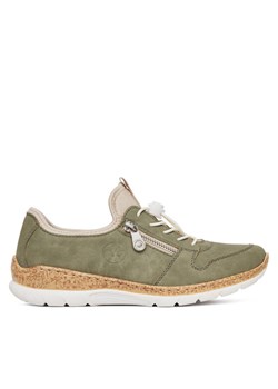 Sneakersy Rieker N42G0-52 Zielony ze sklepu eobuwie.pl w kategorii Buty sportowe damskie - zdjęcie 182062831