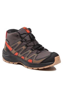 Trekkingi Salomon Xa Pro V8 Mid Cswp J 417285 09 W0 Szary ze sklepu eobuwie.pl w kategorii Buty trekkingowe dziecięce - zdjęcie 182063203