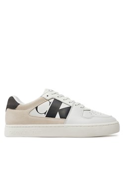 Sneakersy Calvin Klein Jeans Classic Cupsole Low Laceup Nbs YM0YM01002 Biały ze sklepu eobuwie.pl w kategorii Buty sportowe męskie - zdjęcie 182063390