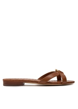 Klapki Lauren Ralph Lauren 802927945002 Brązowy ze sklepu eobuwie.pl w kategorii Klapki damskie - zdjęcie 182063592