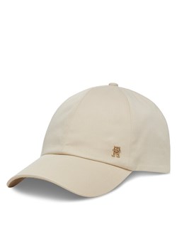 Czapka z daszkiem Tommy Hilfiger Elevated Chic Soft Cap AW0AW17138 Écru ze sklepu eobuwie.pl w kategorii Czapki z daszkiem damskie - zdjęcie 182063691