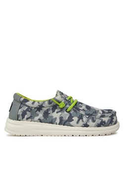 Mokasyny Hey Dude Wally Youth Camodino 40043-425 Szary ze sklepu eobuwie.pl w kategorii Półbuty dziecięce - zdjęcie 182063772
