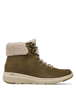 Botki Skechers Glacial Ultra 16677/OLV Zielony ze sklepu eobuwie.pl w kategorii Śniegowce damskie - zdjęcie 182064184