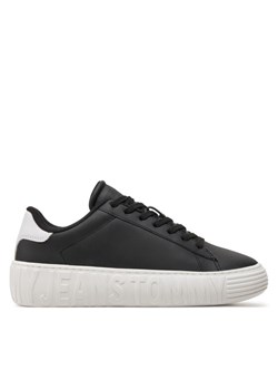 Sneakersy Tommy Jeans Tjw Leather Cupsole Ess EN0EN02507 Czarny ze sklepu eobuwie.pl w kategorii Buty sportowe damskie - zdjęcie 182064770