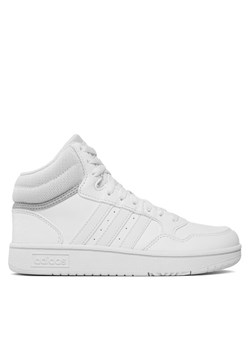 Sneakersy adidas Hoops 3.0 Mid K GW0401 Biały ze sklepu eobuwie.pl w kategorii Buty sportowe dziecięce - zdjęcie 182065323