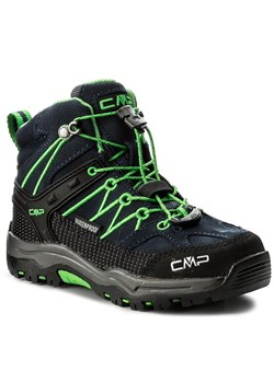 Trekkingi CMP Kids Rigel Mid Trekking Shoes Wp 3Q12944K Granatowy ze sklepu eobuwie.pl w kategorii Buty trekkingowe dziecięce - zdjęcie 182066202