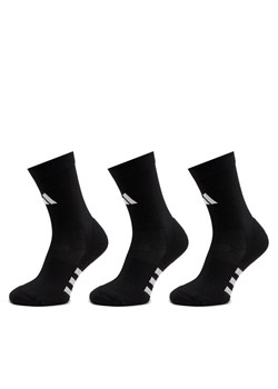 Zestaw 3 par wysokich skarpet unisex adidas Performance Cushioned IC9521 Czarny ze sklepu eobuwie.pl w kategorii Skarpetki męskie - zdjęcie 182066363