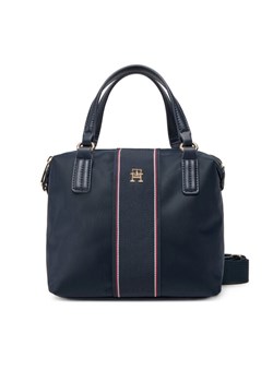 Torebka Tommy Hilfiger Poppy Small Tote Corp AW0AW17204 Granatowy ze sklepu eobuwie.pl w kategorii Torebki damskie - zdjęcie 182066522