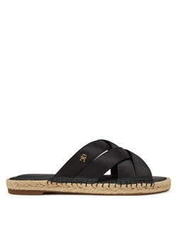 Espadryle Tommy Hilfiger Satin Espadrille Mule FW0FW08502 Czarny - id: 0000305157263 - marki Tommy Hilfiger - 182067081 Espadryle Tommy Hilfiger Satin Espadrille Mule FW0FW08502 Czarny ze sklepu eobuwie.pl w kategorii Espadryle damskie - zdjęcie 182067081