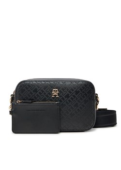 Torebka Tommy Hilfiger Th Distinct Camera Bag Mono AW0AW17221 Czarny ze sklepu eobuwie.pl w kategorii Listonoszki - zdjęcie 182067290