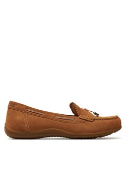 Mokasyny Geox D Vega Moc D35DNA 00022 C6001 Brązowy ze sklepu eobuwie.pl w kategorii Mokasyny damskie - zdjęcie 182067500