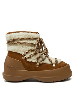 Śniegowce Moon Boot Luna Boot Shearling 80D2480020 Brązowy ze sklepu eobuwie.pl w kategorii Śniegowce damskie - zdjęcie 182067882