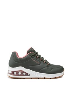Sneakersy Skechers Uno 2 2nd Best 155542/OLV Zielony ze sklepu eobuwie.pl w kategorii Buty sportowe damskie - zdjęcie 182067932