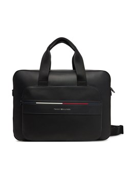 Torba na laptopa Tommy Hilfiger Th Foundation Computer Bag AM0AM13198 Czarny ze sklepu eobuwie.pl w kategorii Torby na laptopa - zdjęcie 182068270