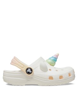 Klapki Crocs Classic Iam Rainbow Unicorn Clog T 209701 Biały ze sklepu eobuwie.pl w kategorii Klapki dziecięce - zdjęcie 182069173