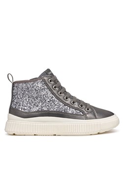 Sneakersy Geox J Laquinny Girl J46M3D 0EWNF C1009 M Srebrny ze sklepu eobuwie.pl w kategorii Trampki dziecięce - zdjęcie 182069180