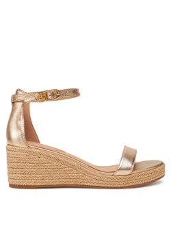 Espadryle Tommy Hilfiger Th Metallic Mid Wedge Espadrille FW0FW08663 Złoty ze sklepu eobuwie.pl w kategorii Espadryle damskie - zdjęcie 182069230