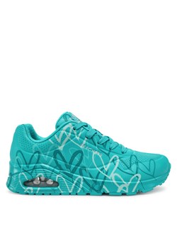 Sneakersy Skechers 155507/TEAL Zielony ze sklepu eobuwie.pl w kategorii Buty sportowe damskie - zdjęcie 182069570