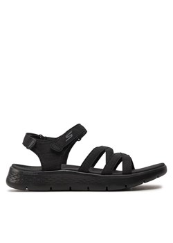 Sandały Skechers Go Walk Flex Sandal-Sunshine 141450/BBK Czarny ze sklepu eobuwie.pl w kategorii Sandały damskie - zdjęcie 182069941