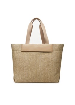 Torebka Calvin Klein Ck Raffia Large Shopper K60K613025 Beżowy ze sklepu eobuwie.pl w kategorii Torby Shopper bag - zdjęcie 182070044