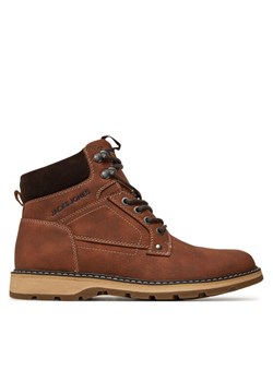 Trzewiki Jack&Jones Stratford 12257762 Brązowy ze sklepu eobuwie.pl w kategorii Buty zimowe męskie - zdjęcie 182070600