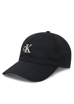 Czapka z daszkiem Calvin Klein Jeans Embroidered Monogram Cap LV04K5024G Czarny ze sklepu eobuwie.pl w kategorii Czapki z daszkiem damskie - zdjęcie 182072652