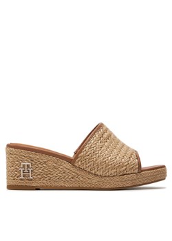 Espadryle Tommy Hilfiger Th Rope Wedge Sandal FW0FW07927 Beżowy ze sklepu eobuwie.pl w kategorii Klapki damskie - zdjęcie 182072980