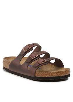 Klapki Birkenstock Florida 53901 Brązowy ze sklepu eobuwie.pl w kategorii Klapki damskie - zdjęcie 182073194
