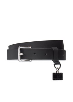 Pasek Damski Tommy Jeans Tjw Plaque 2.5 AW0AW15837 Czarny ze sklepu eobuwie.pl w kategorii Paski damskie - zdjęcie 182073270