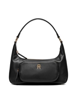 Torebka Tommy Hilfiger Soft Utility Shoulder Bag Pu AW0AW16711 Czarny ze sklepu eobuwie.pl w kategorii Torebki damskie - zdjęcie 182073940