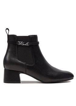 Botki KARL LAGERFELD Bonnie KL30344 Czarny ze sklepu eobuwie.pl w kategorii Botki - zdjęcie 182074422